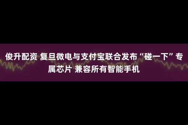 俊升配资 复旦微电与支付宝联合发布“碰一下”专属芯片 兼容所有智能手机