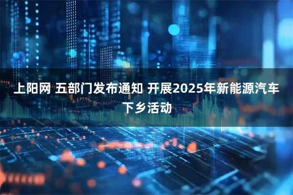 上阳网 五部门发布通知 开展2025年新能源汽车下乡活动